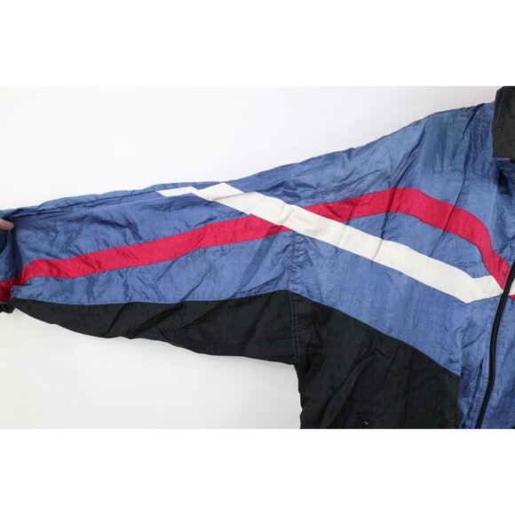 Vtg 90s Pierre Cardin Mens Large Spell Out Color Block Lined Windbreaker Jacket - Picture 5 of 13